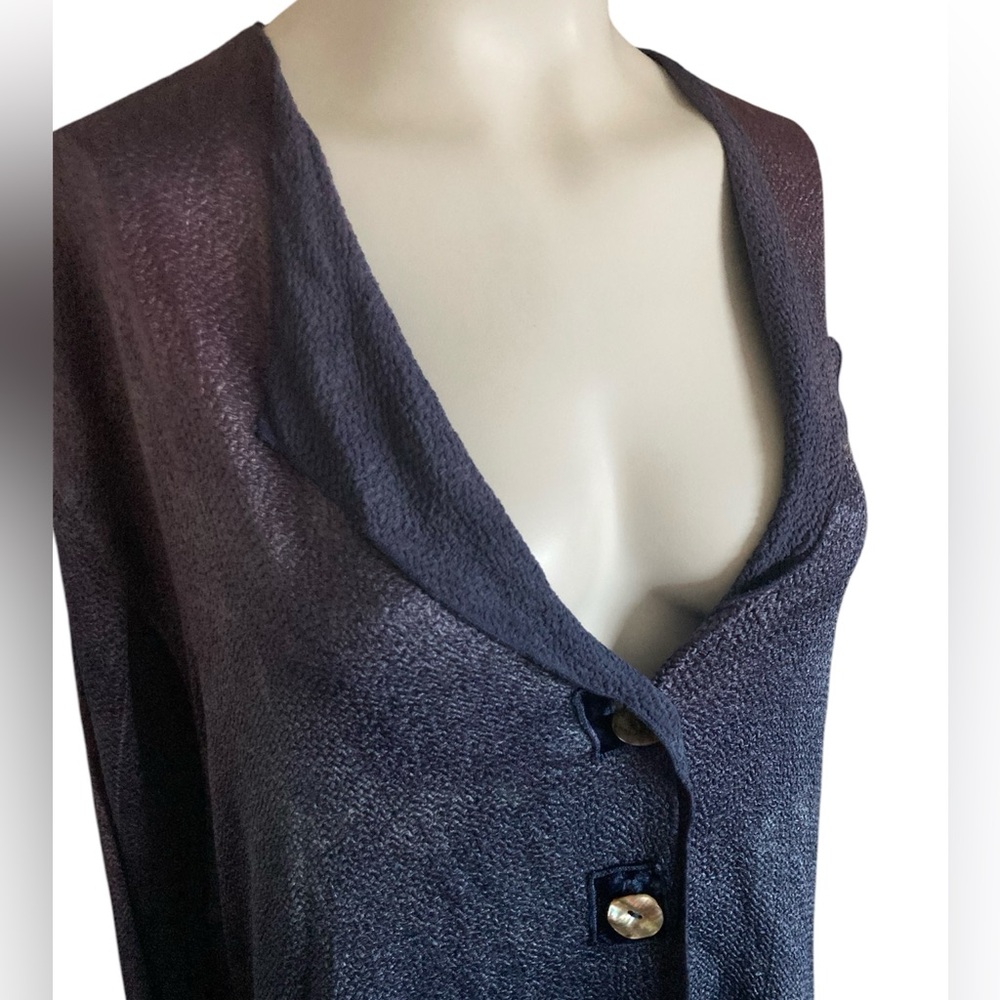 Grau Multicolor Shimmering Draping Jacket O/S The… - image 4